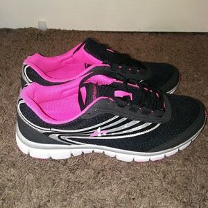 Never worn Black and pink running shoes